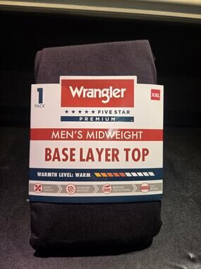 Mens Wrangler Midweight Base Layer Shirt (Size 2XL) BRAND NEW IN PACKAGE